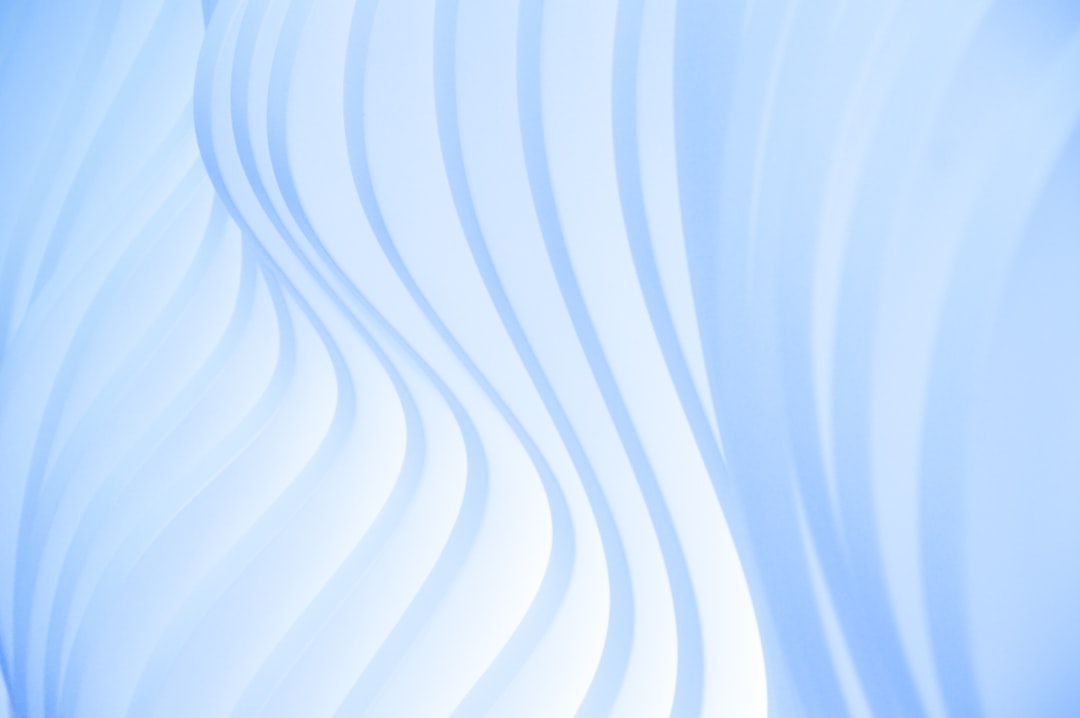wavy blue and white abstract architecture