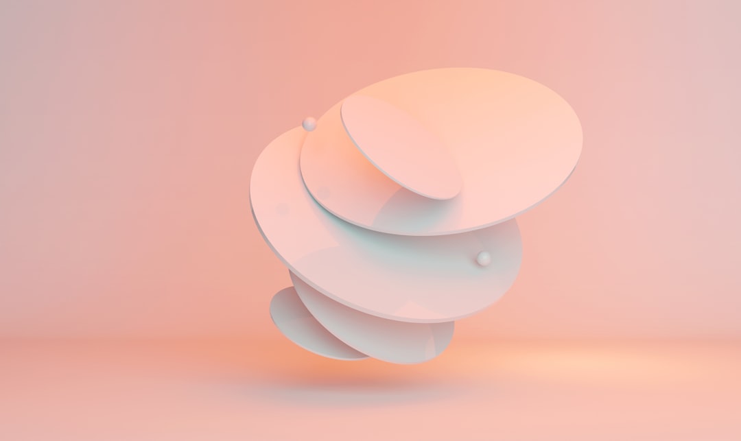 stacked oval discs on pink