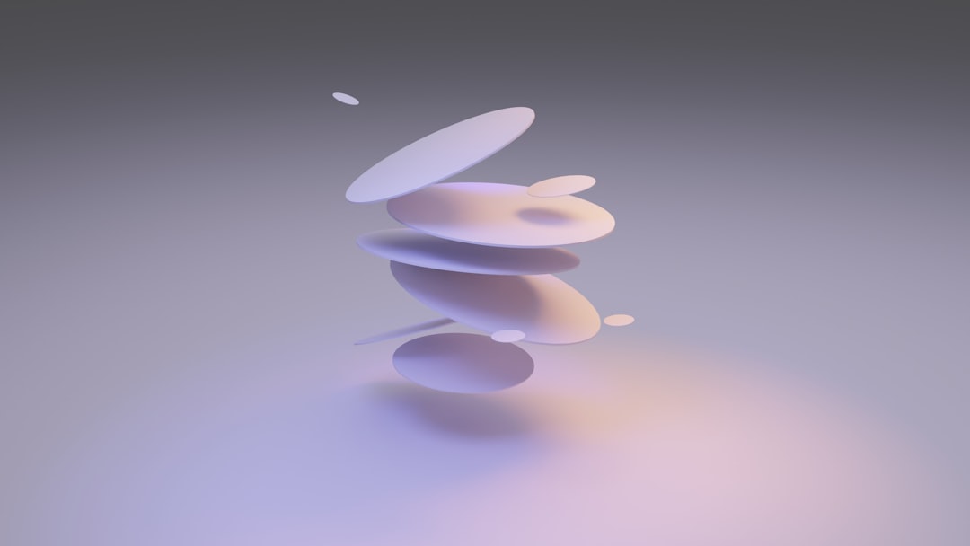 floating white disc shapes wallpaper