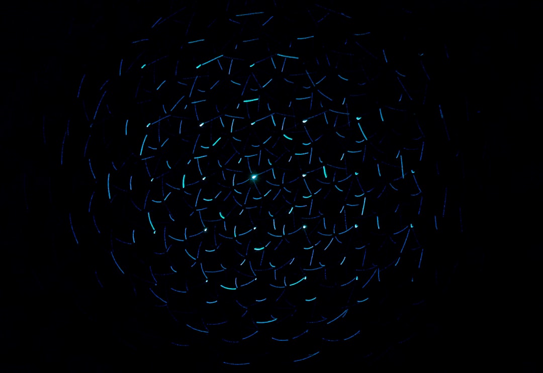 light decorations in dark area