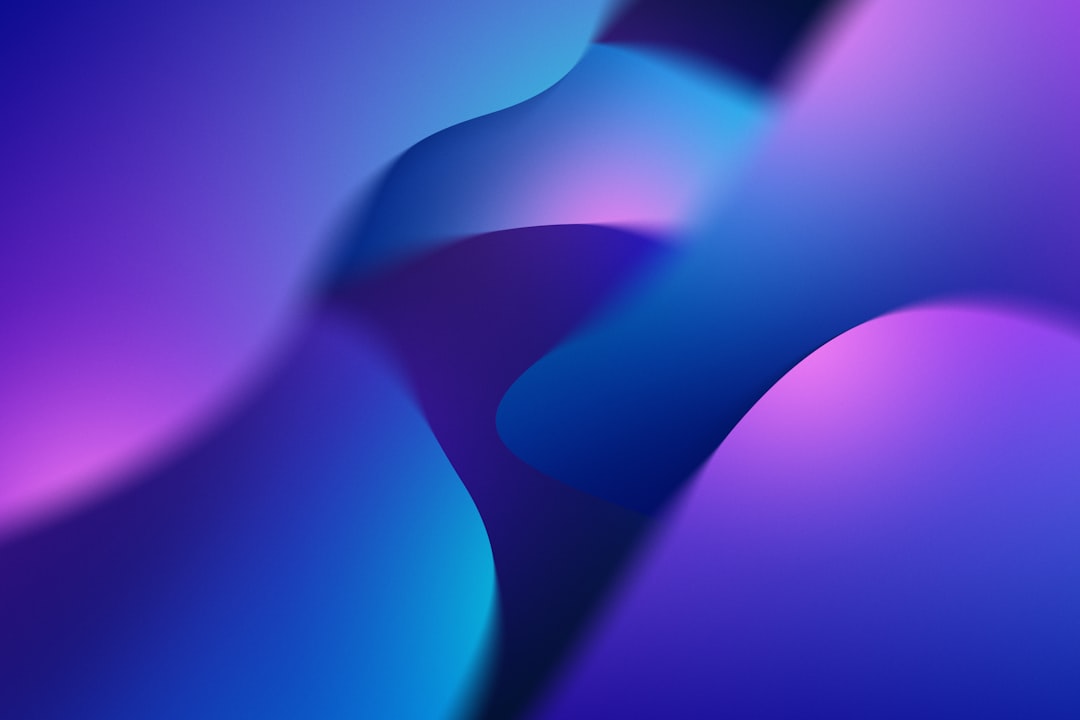 blue and purple abstract curved forms