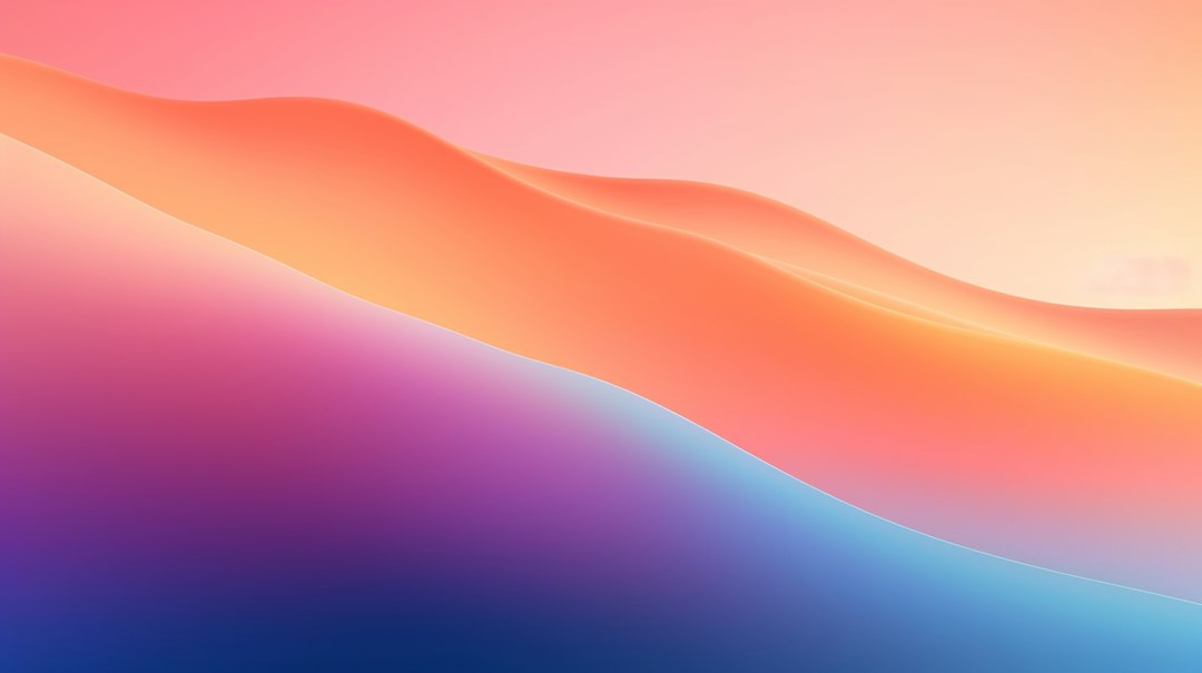 pink orange and blue gradient wave