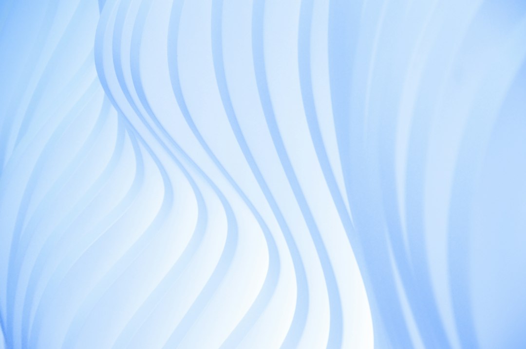 wavy blue and white abstract architecture